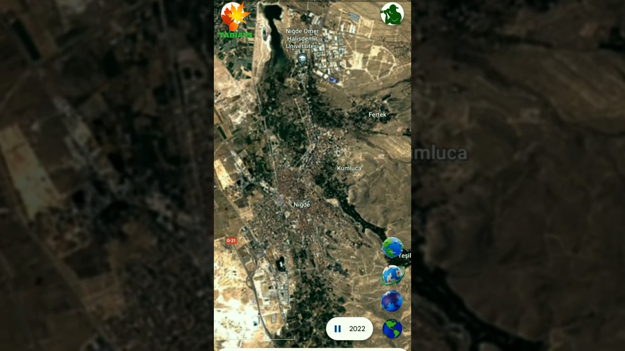 Niğde'nin 1983-2023 yılları arası uydu g&ouml;r&uuml;nt&uuml;leri ile değişimi #timelapse #nature #travel #niğde