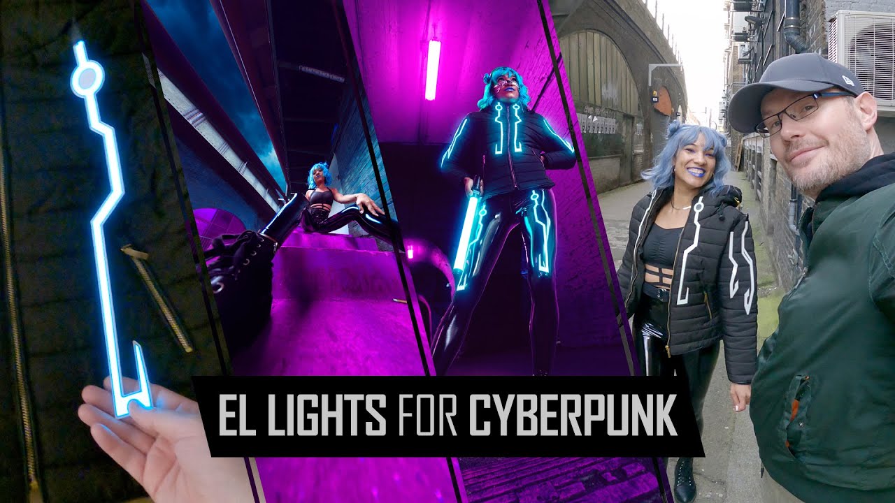 Cyberpunk photoshoot // Using EL lights // PHOTO IDEA