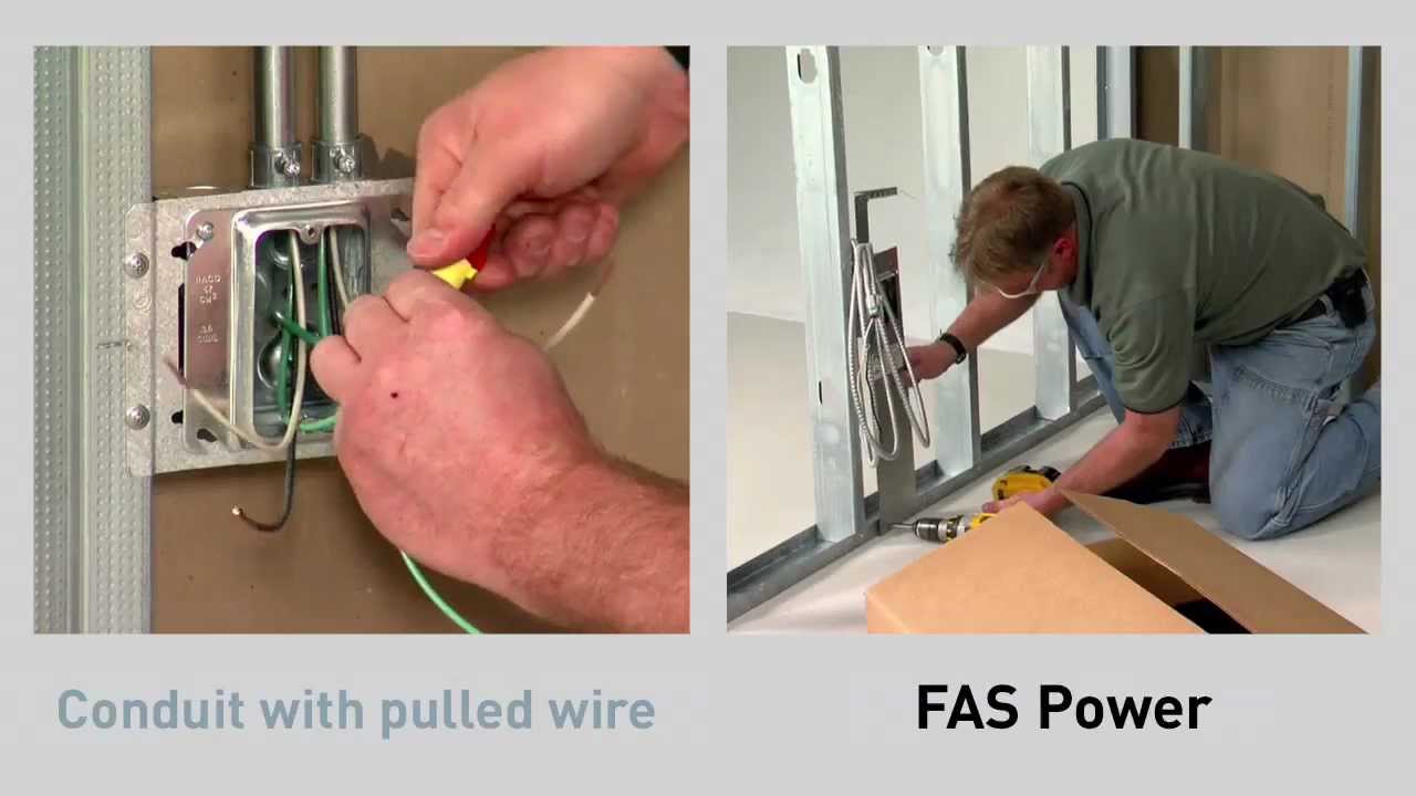 Cablofil: FAS Power Prefab Wiring vs. Conduit - Side by Side