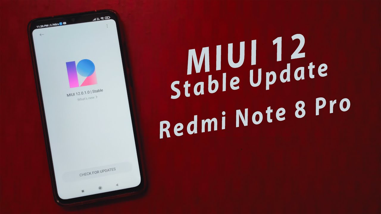 MIUI 12 Stable Update | Redmi Note 8 Pro