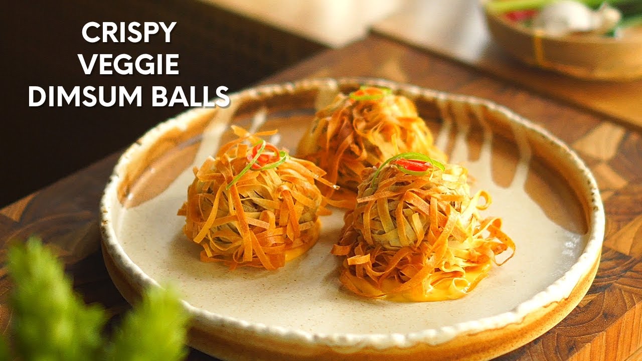 How to cook Crispy Veggie Dimsum Balls | Vegan and Vegetarian Crispy Veggie Dimsum Balls Recipe