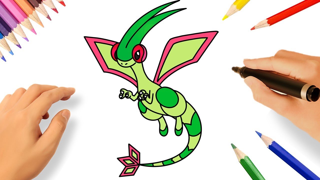 CÓMO DIBUJAR A FLYGON PASO A PASO | POKÉMON