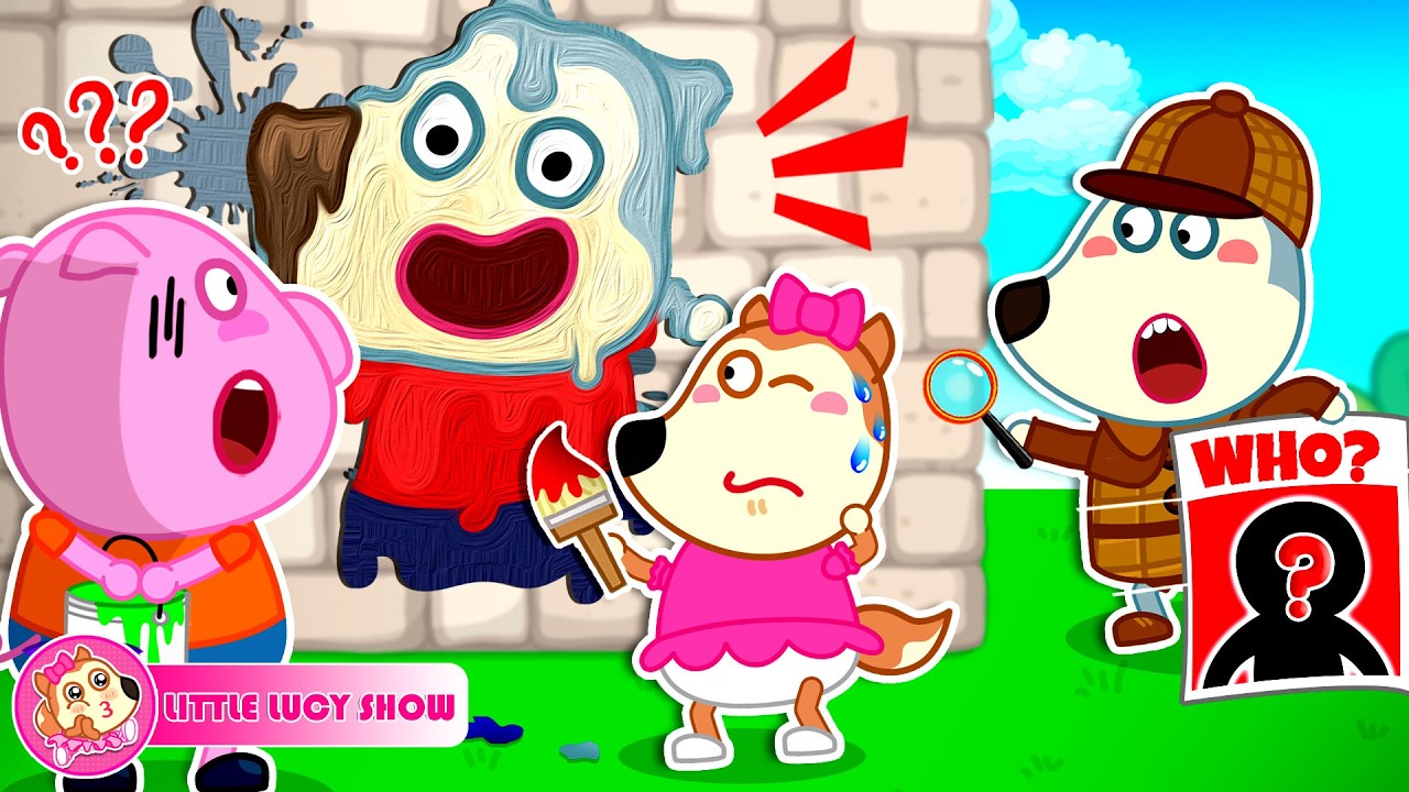 Little Lucy Show 🎀 Lucy or Piggy: Who Painted Wolfoo on the Wall?  🎨 | Kids Cartoon