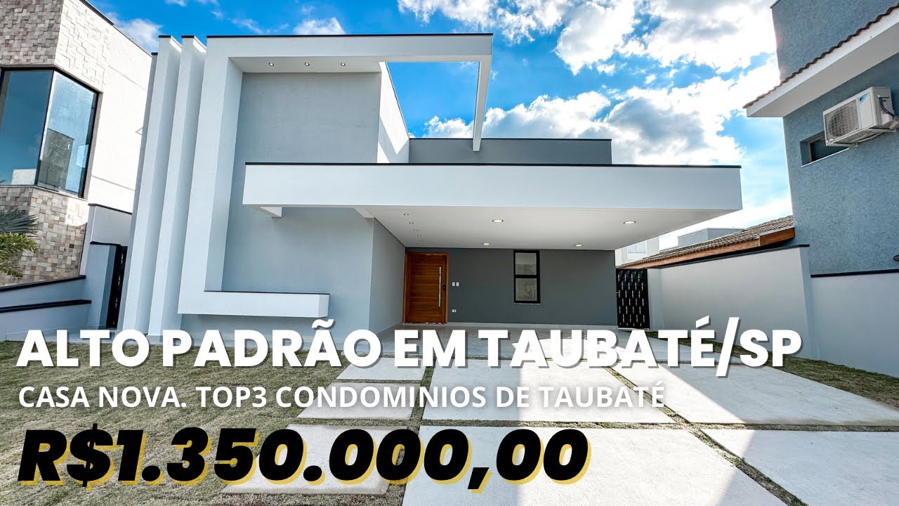 CASA ALTO PADRÃO EM CONDOMÍNIO FECHADO EM TAUBATÉ/SP - TERRAZO D’ ITÁLIA - VALE DO PARAÍBA
