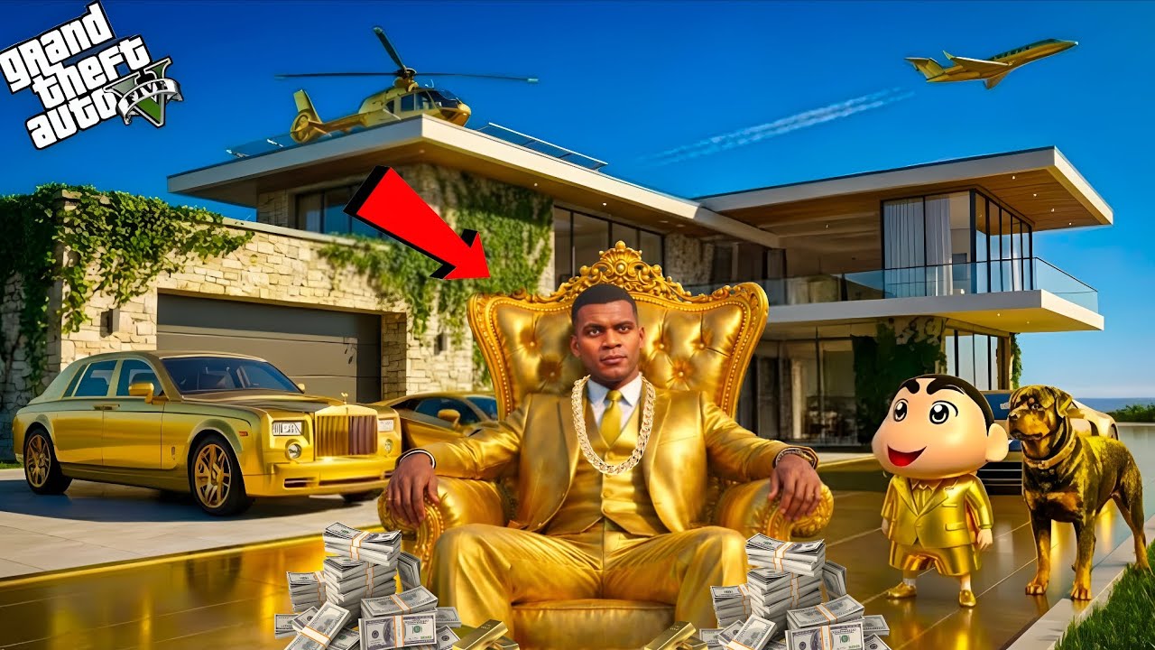 Franklin & Shinchan Become Billionaire In Los Santos! GTA 5 Solo V Gamerz 