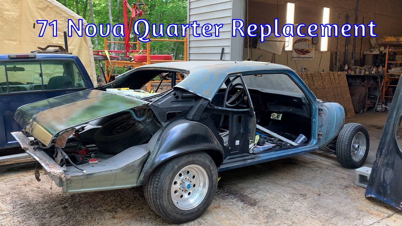 Taking off the rusted parts of the 71 Nova and getting it ready to install the new parts