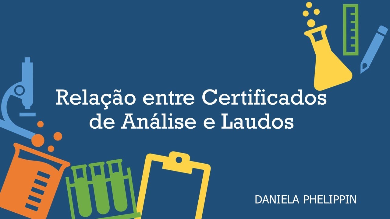 23. Relação entre certificados de análise e laudos