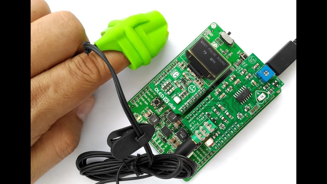 Pulse meter using clicker 2 for PIC18FJ and Easy Pulse mikro