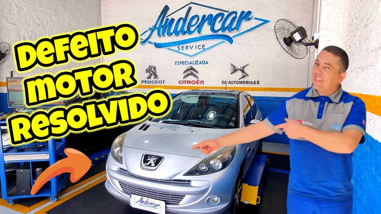 Peugeot, luz de injeção acesa, como resolver defeito motor! #andercarservice #Peugeot #oficina #207
