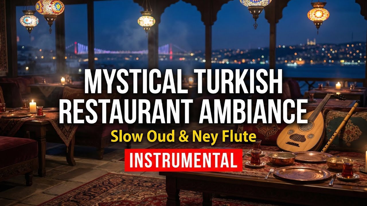 Mystical Turkish Restaurant Songs | 12 Hours Slow Oud & Ney Flute Instrumental Background Music
