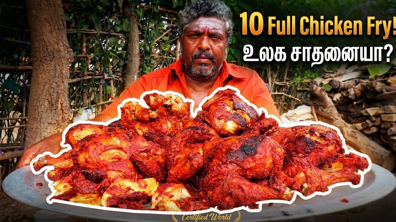 10 முழு கோழி பொறிச்சது #trending #food #nonvegworld #video #cooking #viral #chicken #chickenrecipe