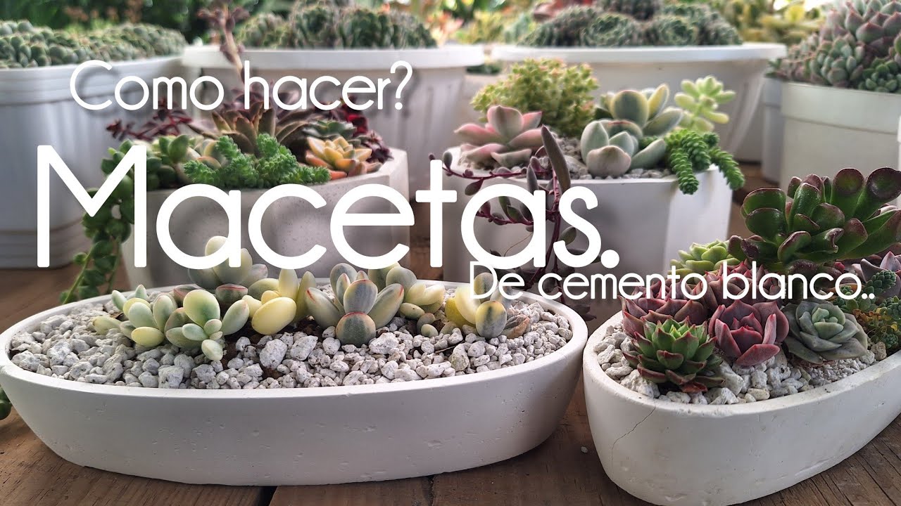 COMO HACER MACETAS, DE CEMENTO BLANCO CON MARMOLINA. Hechas con Molde.  #macetasdecemento #macetas