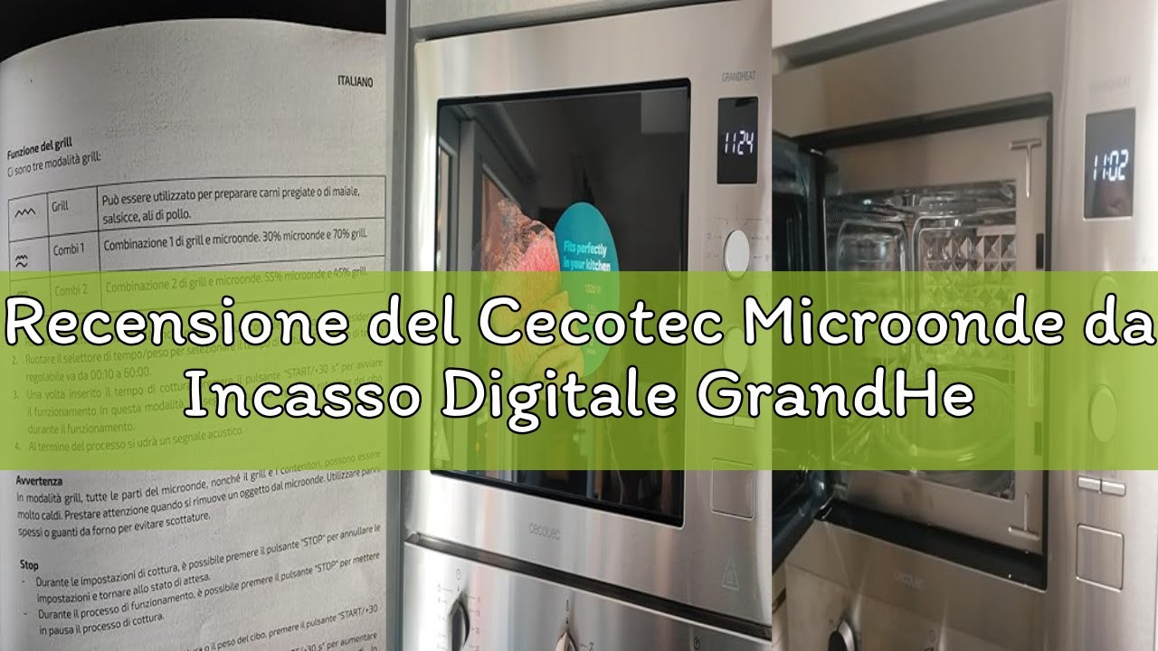Recensione del Cecotec Microonde da Incasso Digitale GrandHeat 2500 Built-In Touch SteelBlack 900 W,