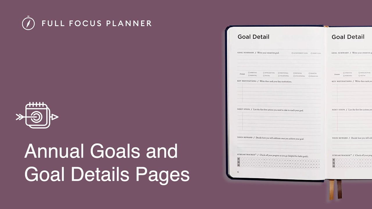 How to Use the Annual Goals & Goal Detail Pages in the Full Focus Planner | Official Tutorial