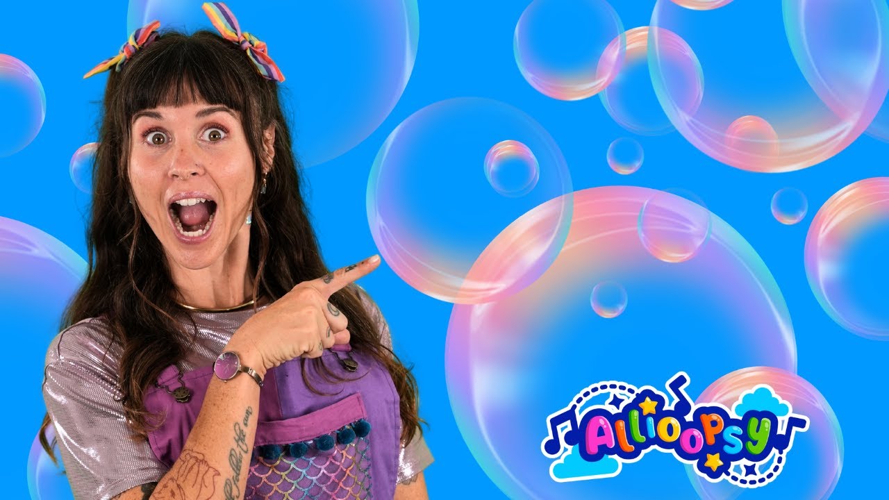 Blowing Bubbles - Action Song for Kids | Kids Music | Allioopsy