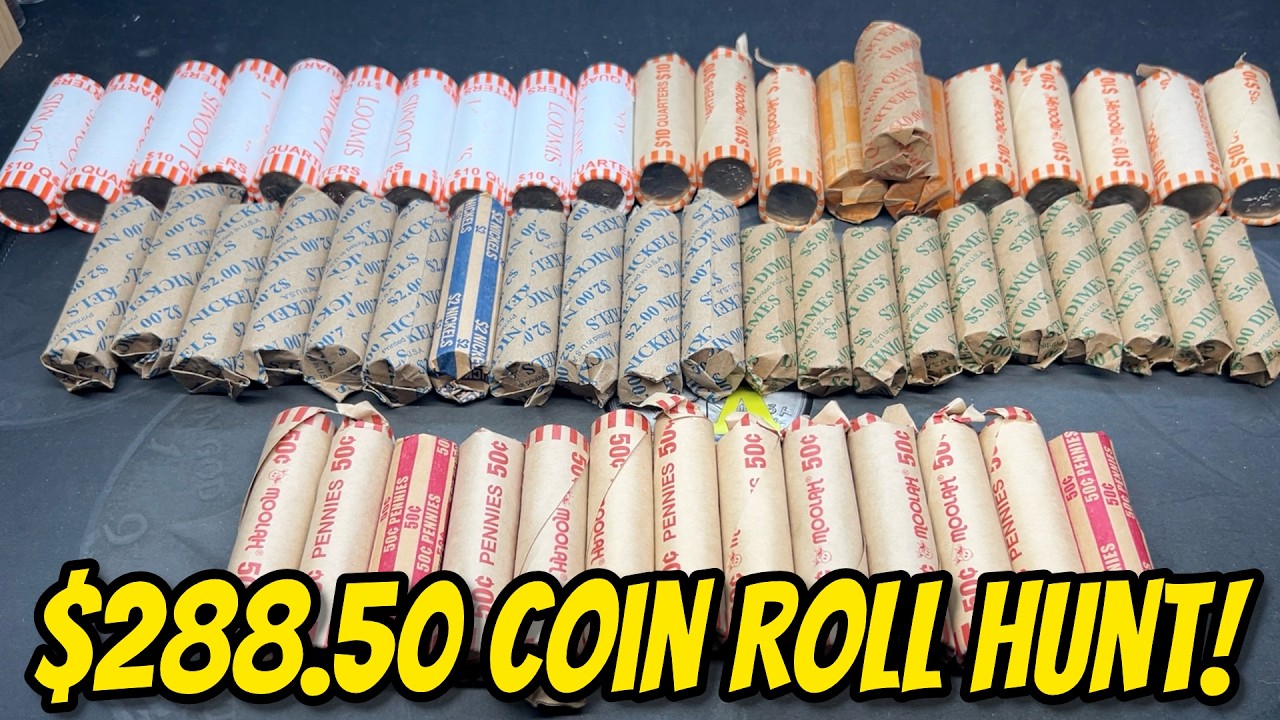 $288.50 Mixed Coin Roll Hunt!