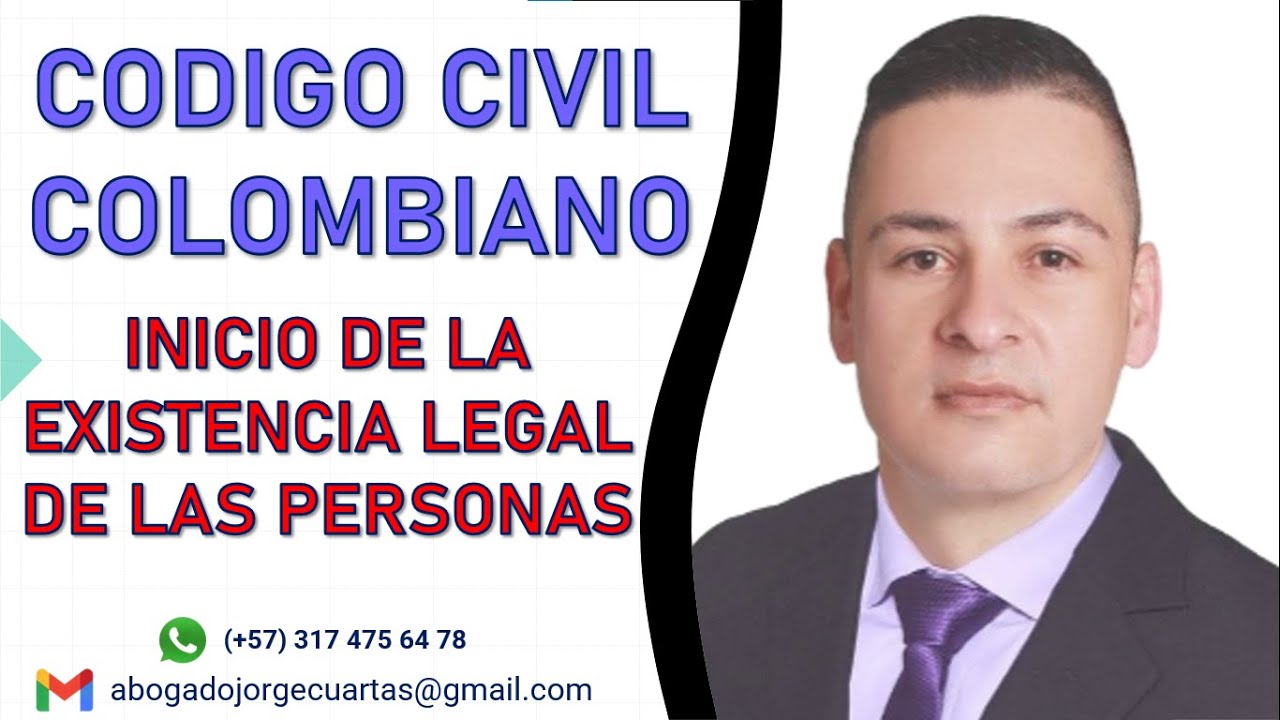 CÓDIGO Civil COLOMBIANO - CIVIL Personas (Inicio de la existencia Legal)