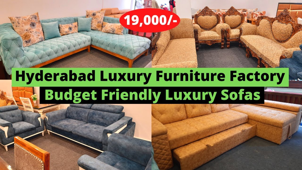 Luxury Sofa Sets @Budget Friendly Prices | Hyderabad Brand Furniture Factory | Telugu Shopping Vlogs