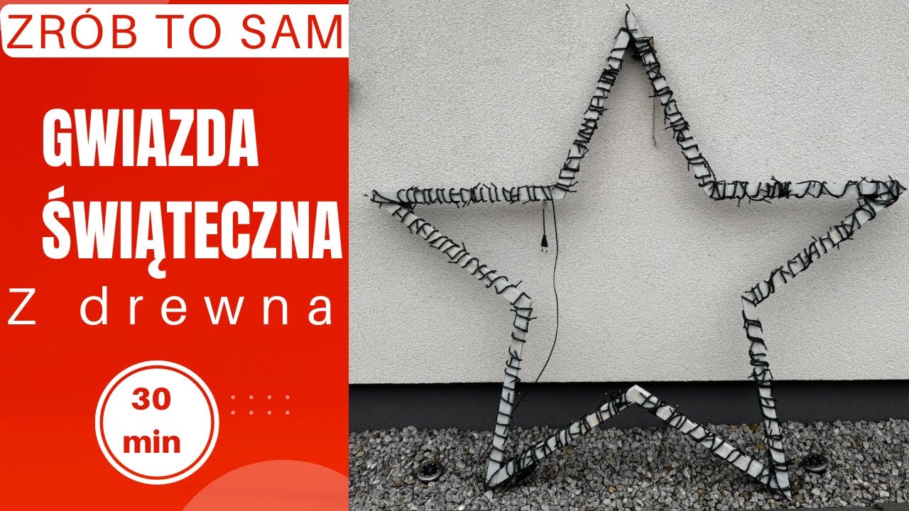 Jak zrobić gwiazdę z drewna? DUŻA OZDOBA ŚWIĄTECZNA BOŻONARODZENIOWA zrób to sam w domowy sposób