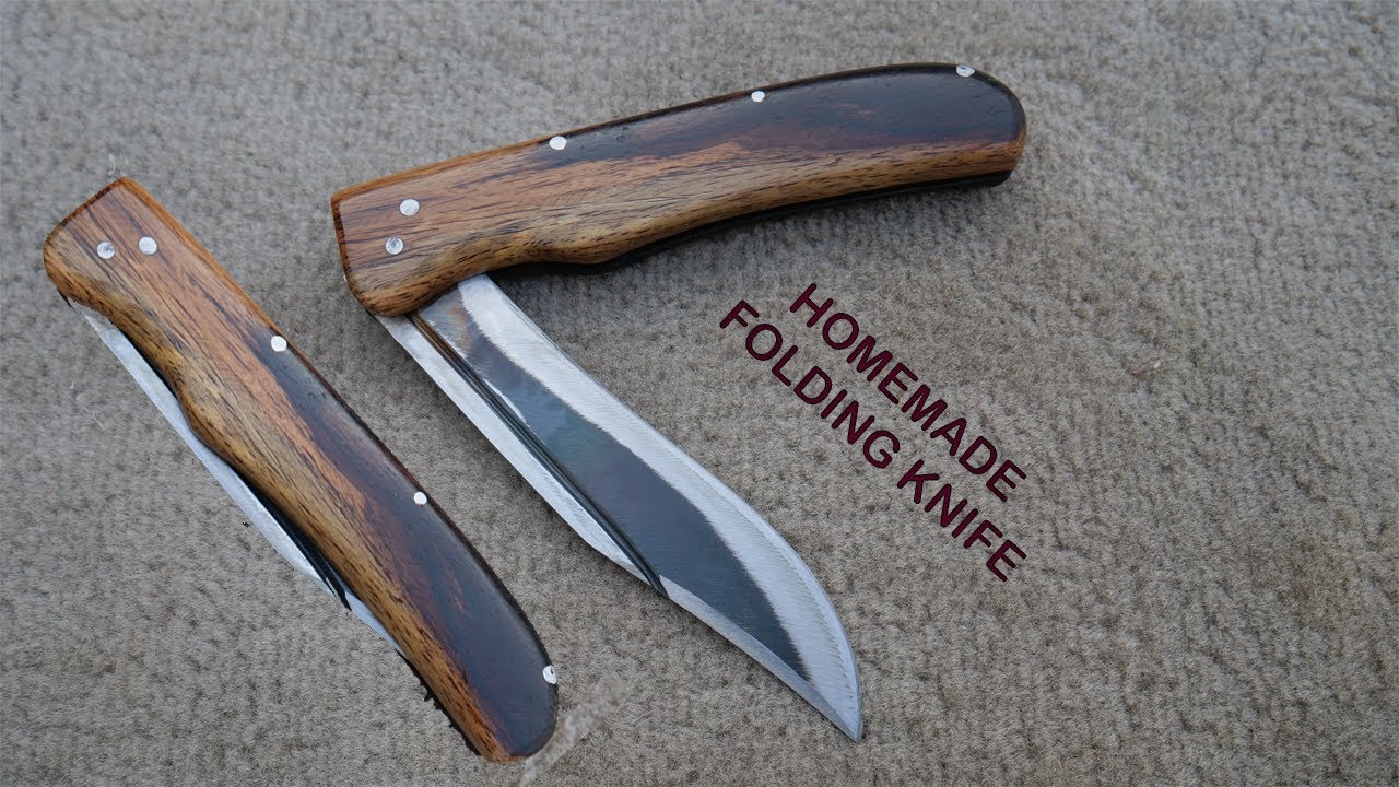 HE TRIES TO MAKE A FOLDING KNIFE FOR THE SECOND TIME AND IT TURNS OUT SO NICE