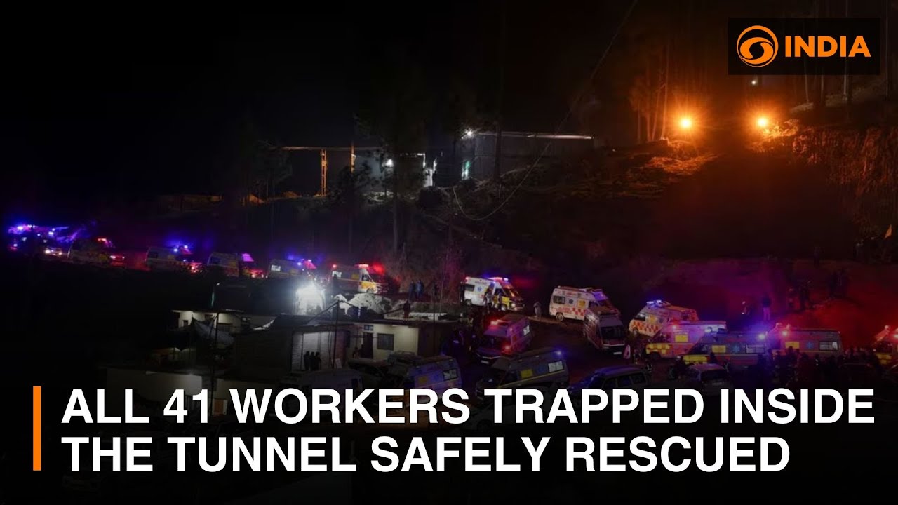 Uttarakhand Tunnel Collapse: All 41 workers trapped inside the tunnel successfully rescued