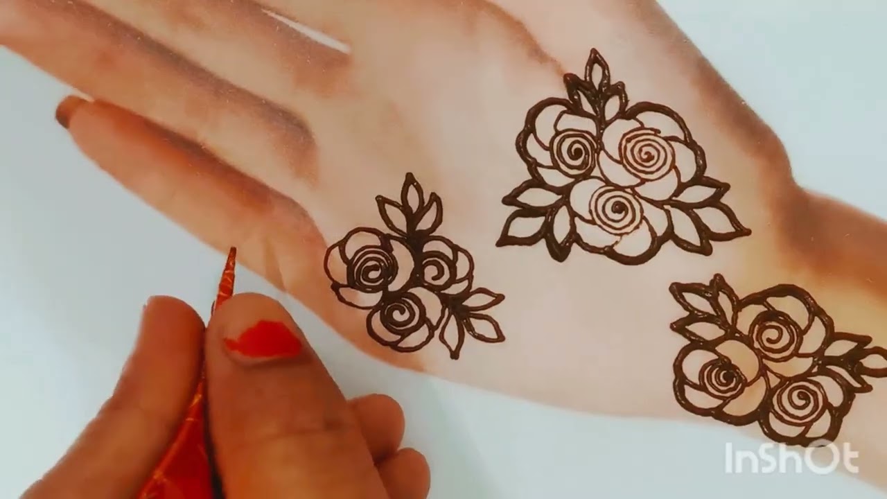 Beautiful flower mehandi design❤