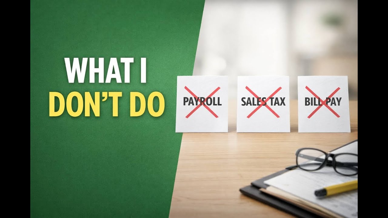 Why I Don’t Offer Payroll, Sales Tax, or Bill Pay (And Why That’s a Good Thing)