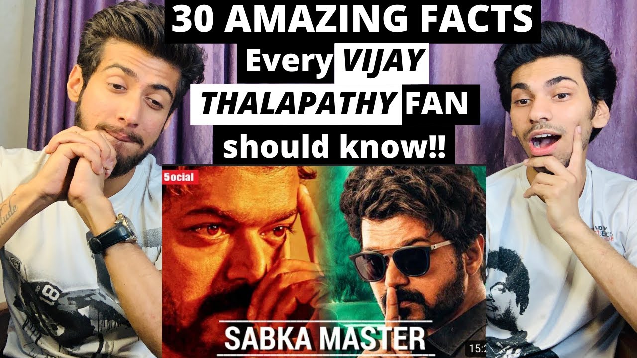 30 Amazing Facts About Thalapathy Vijay Reaction by North Indian boys | Master | Boyzify Reaction