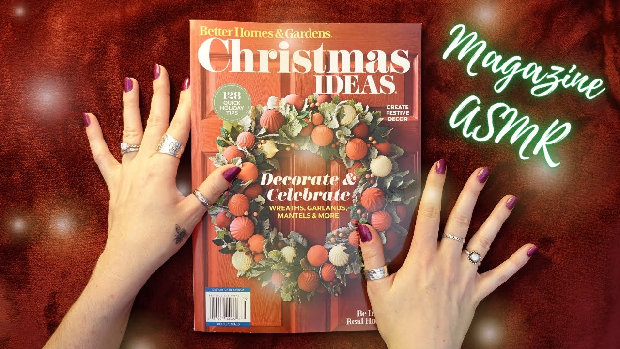ASMR Better Homes & Gardens Christmas Magazine Flip Through🎄(Page Flipping, Tracing, Whispering)
