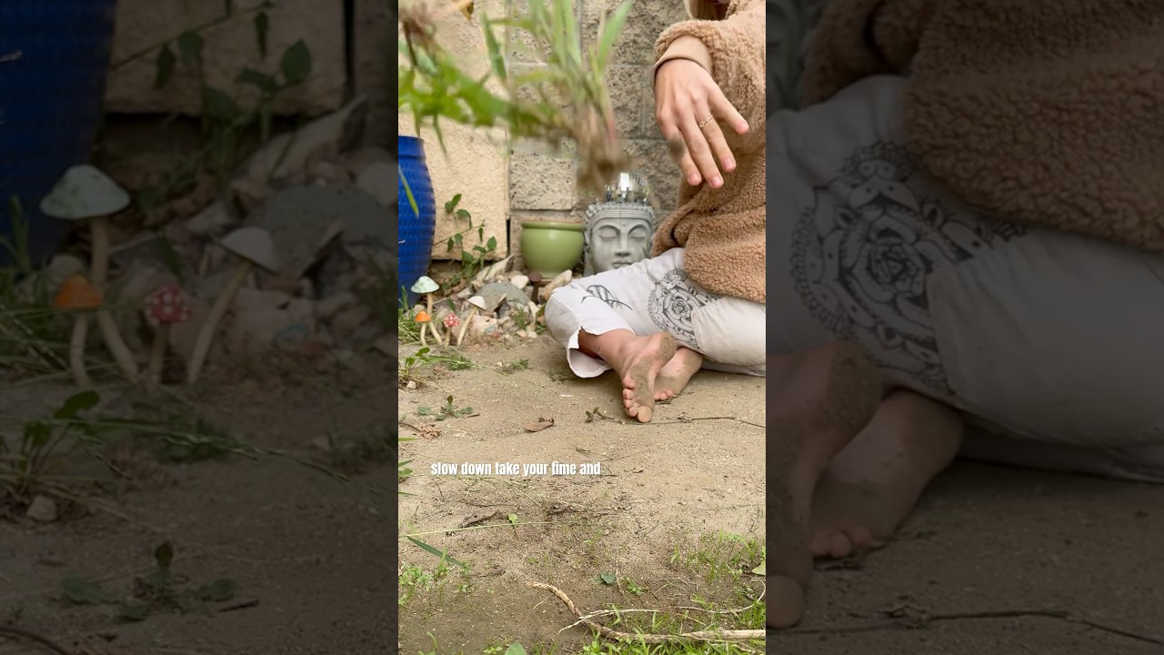 Barefoot gardening ASMR