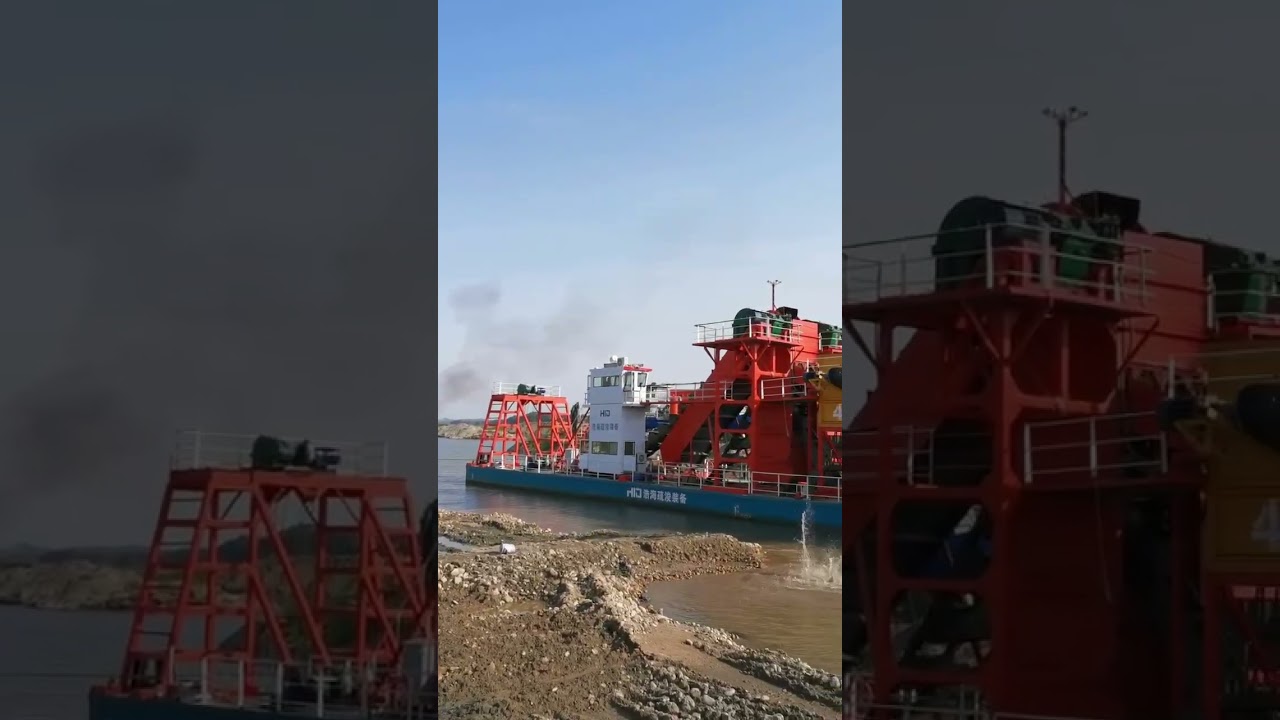 Largest Chain Bucket Dredger in Northern China Working Performance