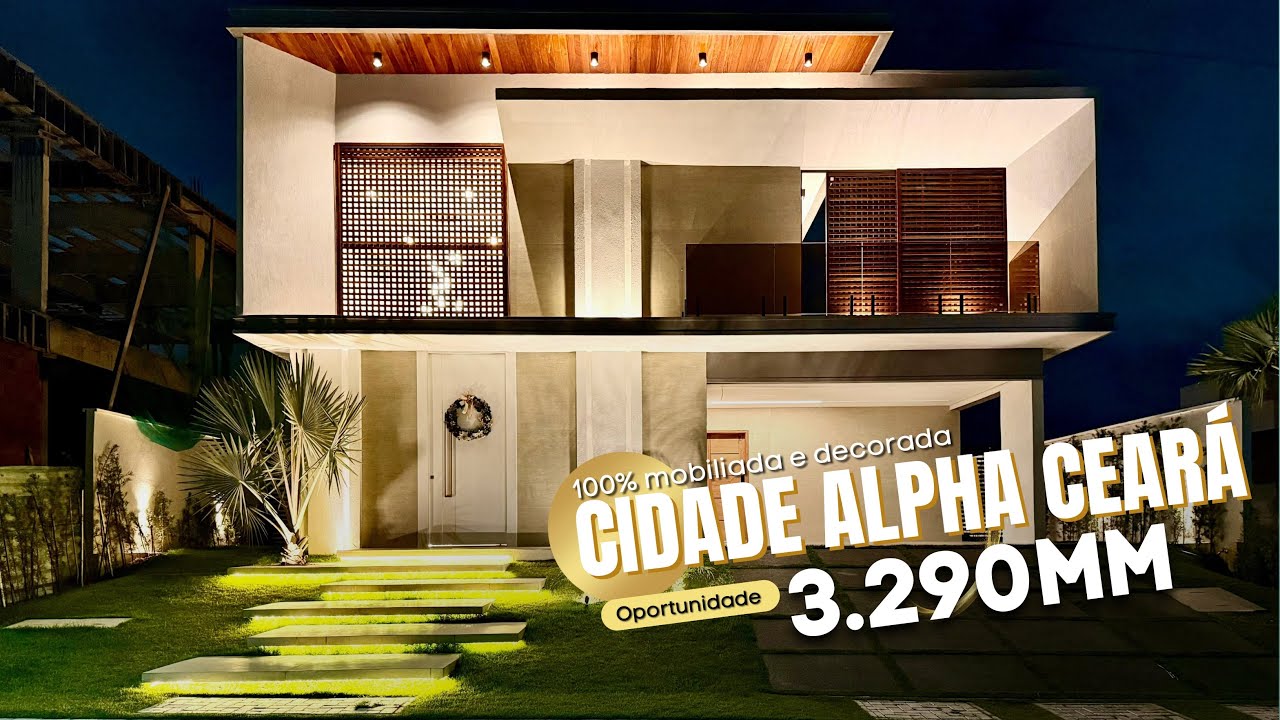 Um luxo de 🏠Cidade alpha - Ceará |100% mobiliada e decorada + Energia solar + arquitetura design ✨