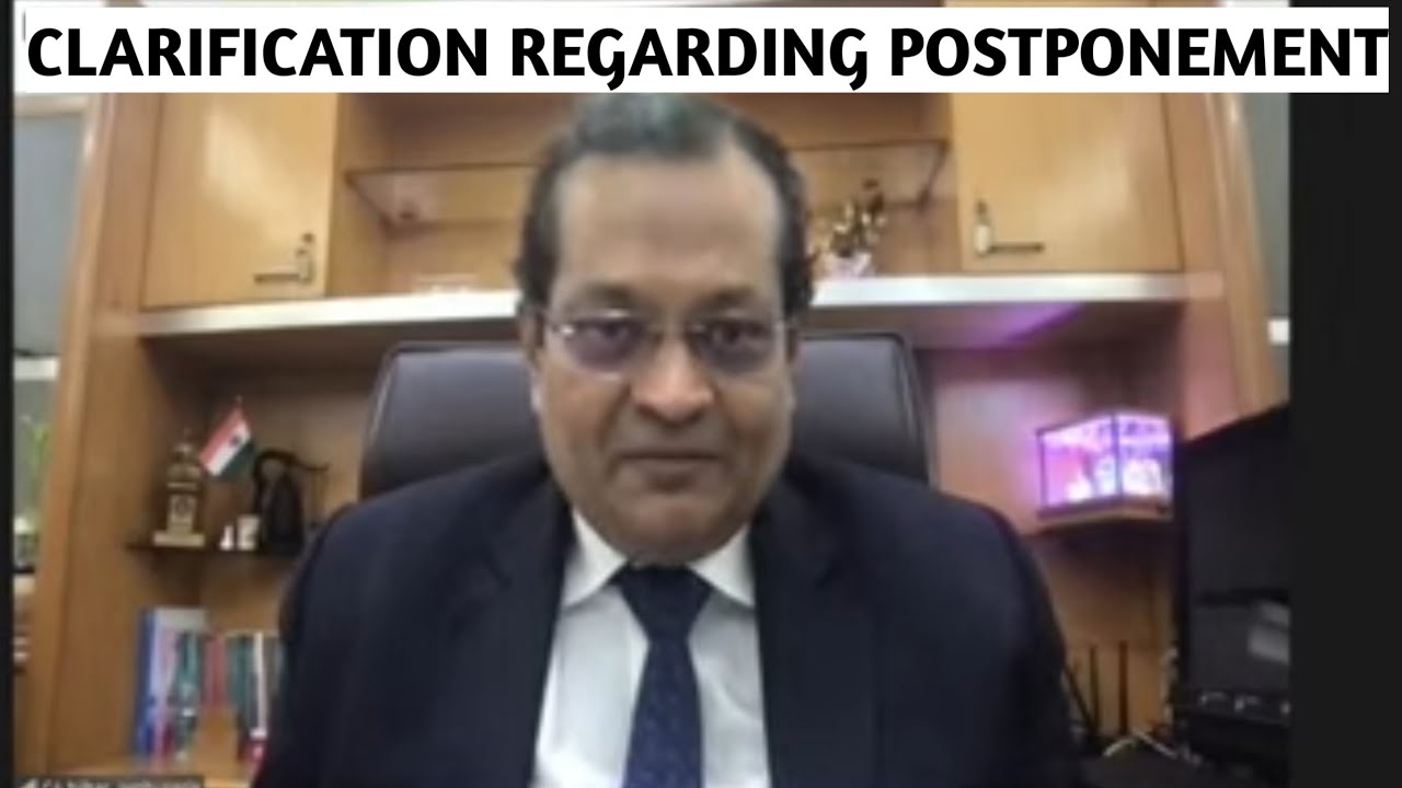 BREAKING NEWS | ICAI PRESIDENT CLARIFICATION REGARDING POSTPONEMENT | Today Webinar @theicai