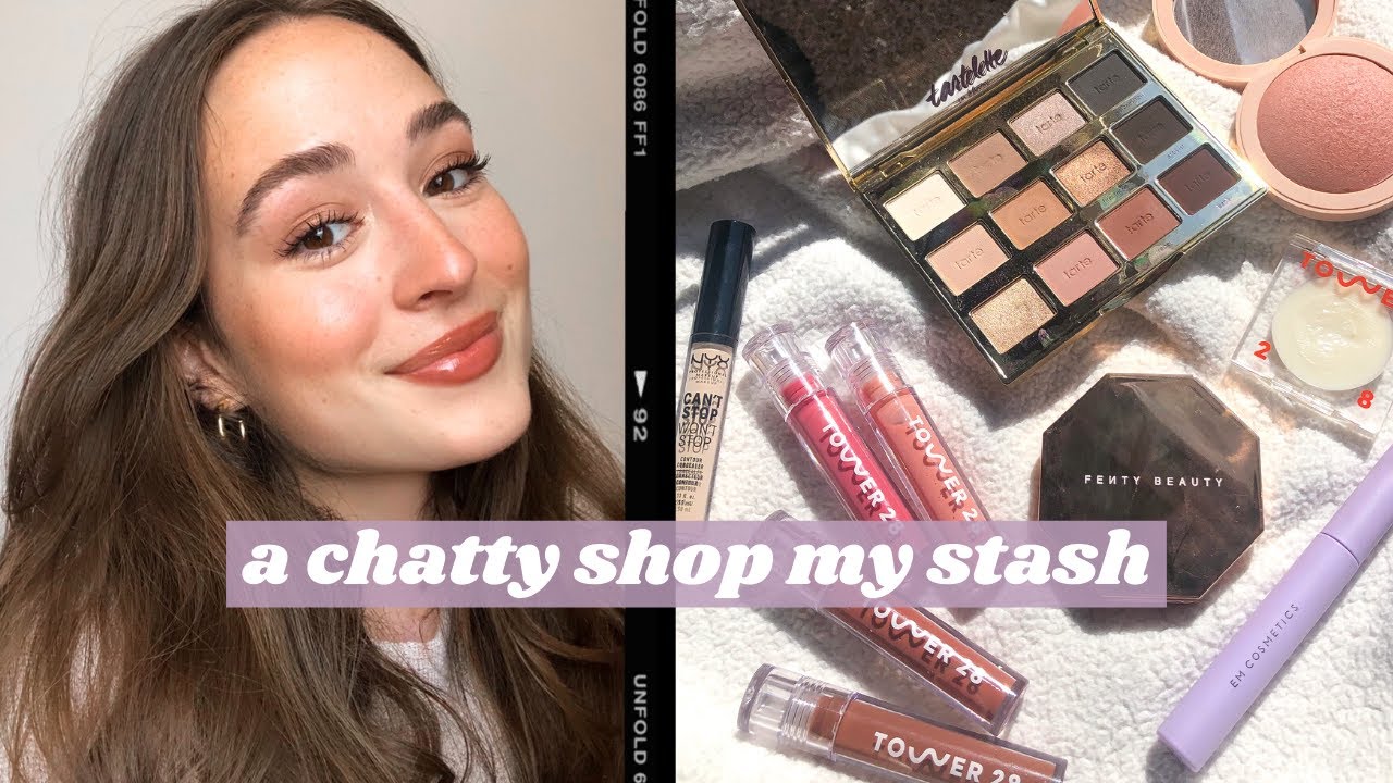 A Chatty Shop My Stash + GRWM 🖤| New & Old Makeup!