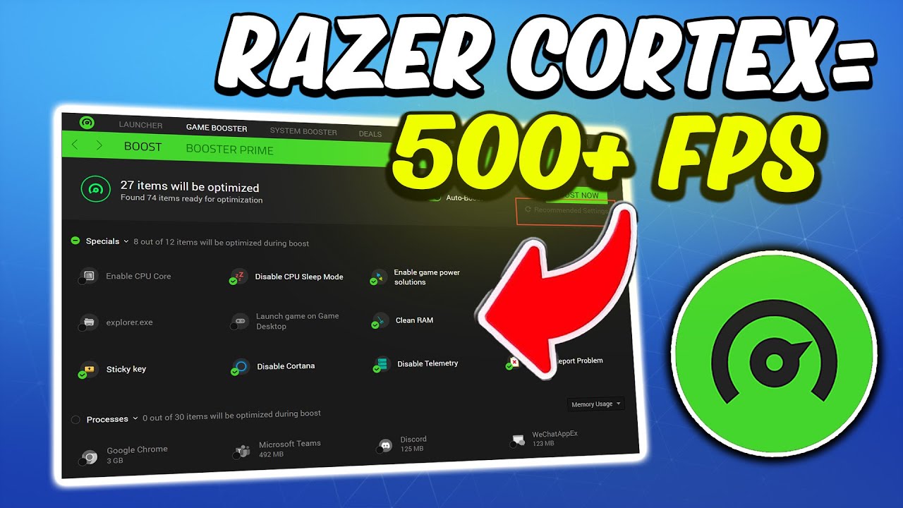 Best Razer Cortex Settings For Fortnite 🔥 (BOOST FPS & FIX FPS DROPS)