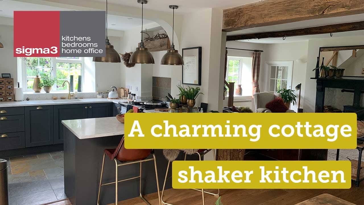 Dark shaker kitchen by Sigma 3 in Abergavenny