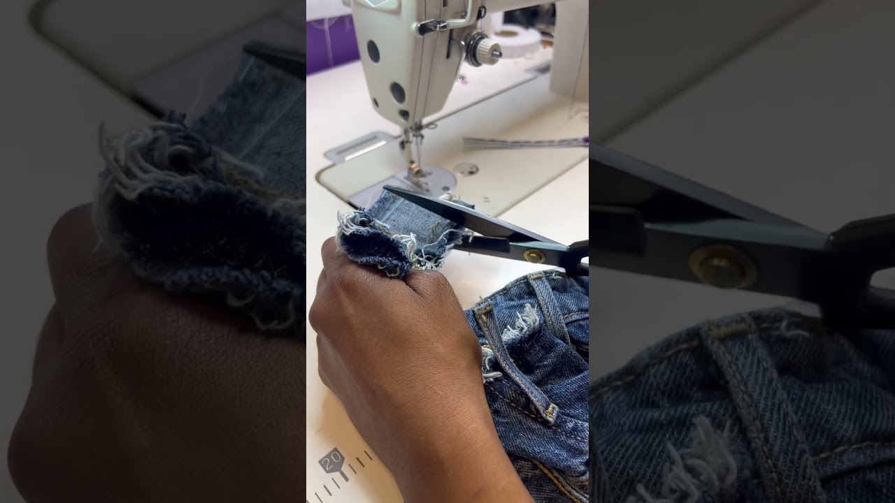 Watch me alter the waist in these denim jeans 