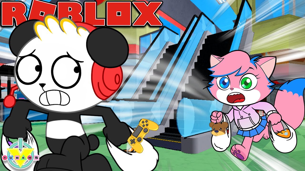 ESCAPING MONSTERS IN ROBLOX MALL STORY! LETS PLAY COMBO VS ALPHA!!