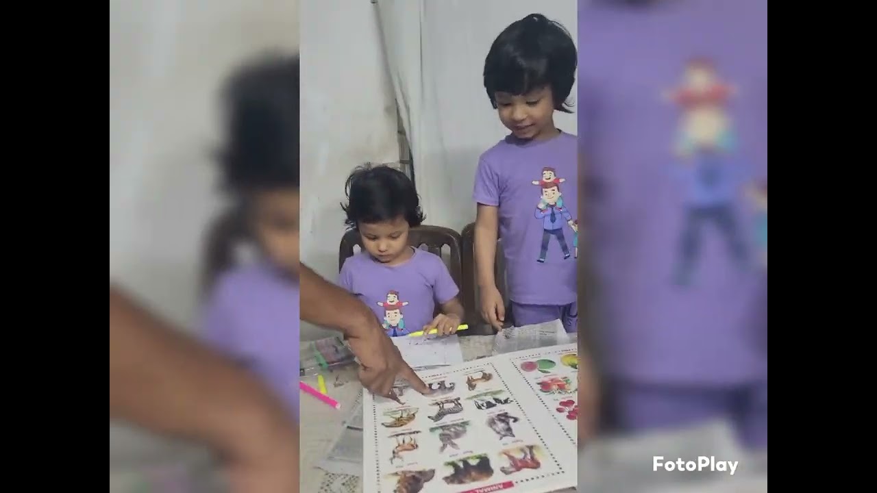 RAFAN And TASHFIA FIRST STUDY BOOK GIFTED BY Syed Rashid Alam.