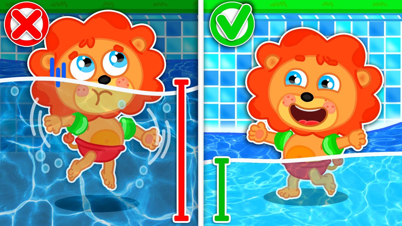 LeonCito | Seguridad en la Piscina | Dibujos animados | Video Para Ni&ntilde;os