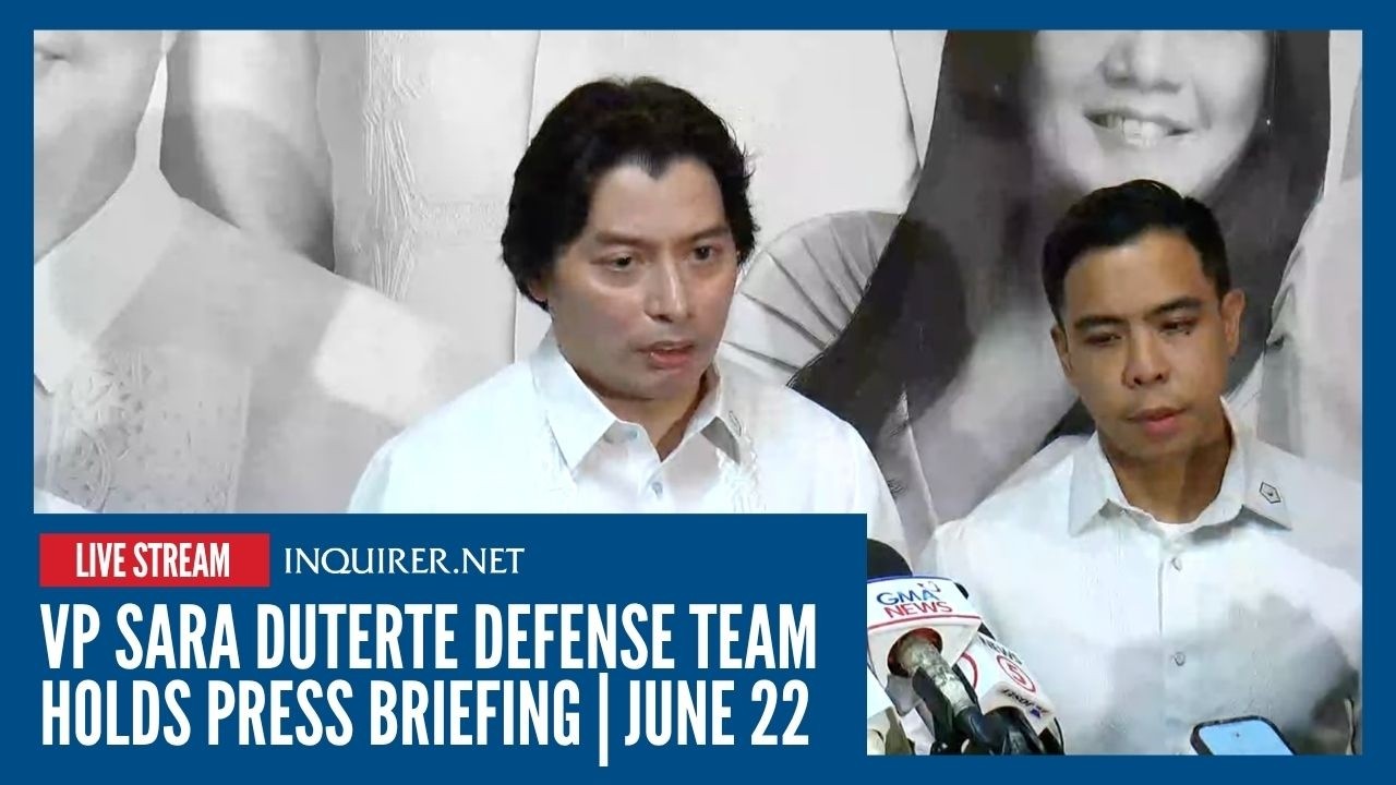 LIVE:  VP Sara Duterte defense team holds press briefing | June 22