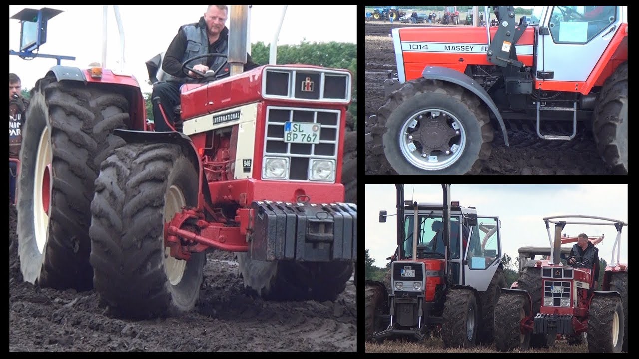 IH 946 verliert gegen MF 1014 Schülp / Schleswig Holstein 2017 Trecker Treck