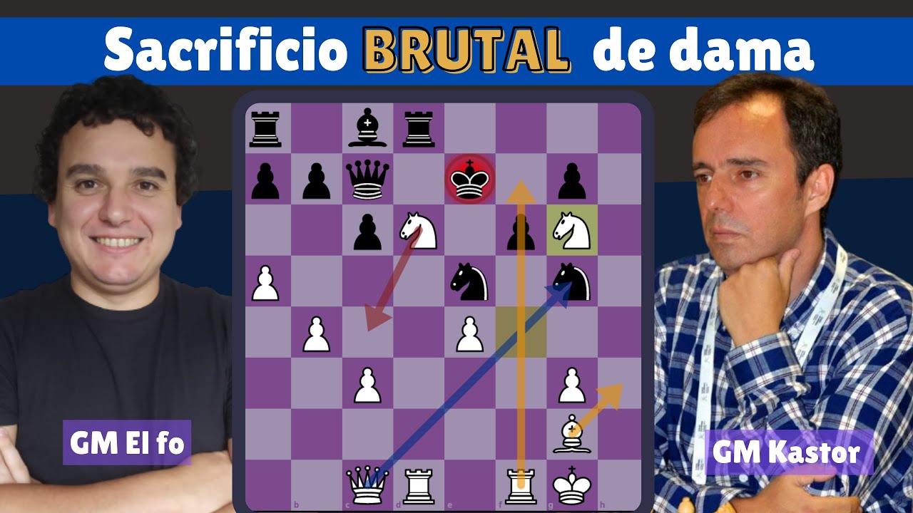 GM El Fo vs GM Kastor ¡BRUTAL SACRIFICIO DE DAMA! y final muy loco de match👇👇😮