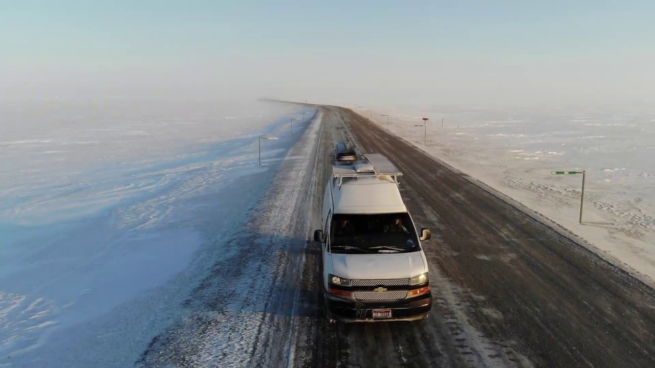 26 YEAR OLD DRIVES SELF-CONVERTED VAN INTO THE ARCTIC CIRCLE