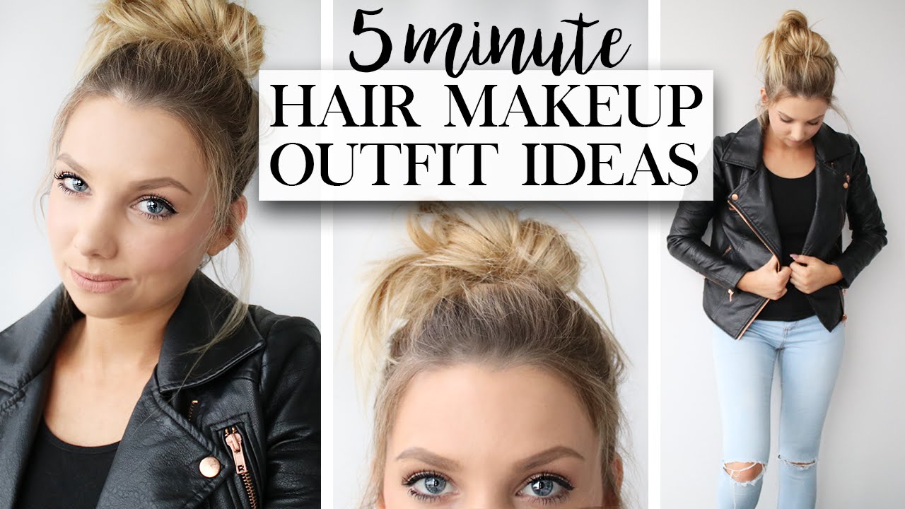 Running Late For School? 5 Minute Makeup, Hair & Outfit for Back To School
