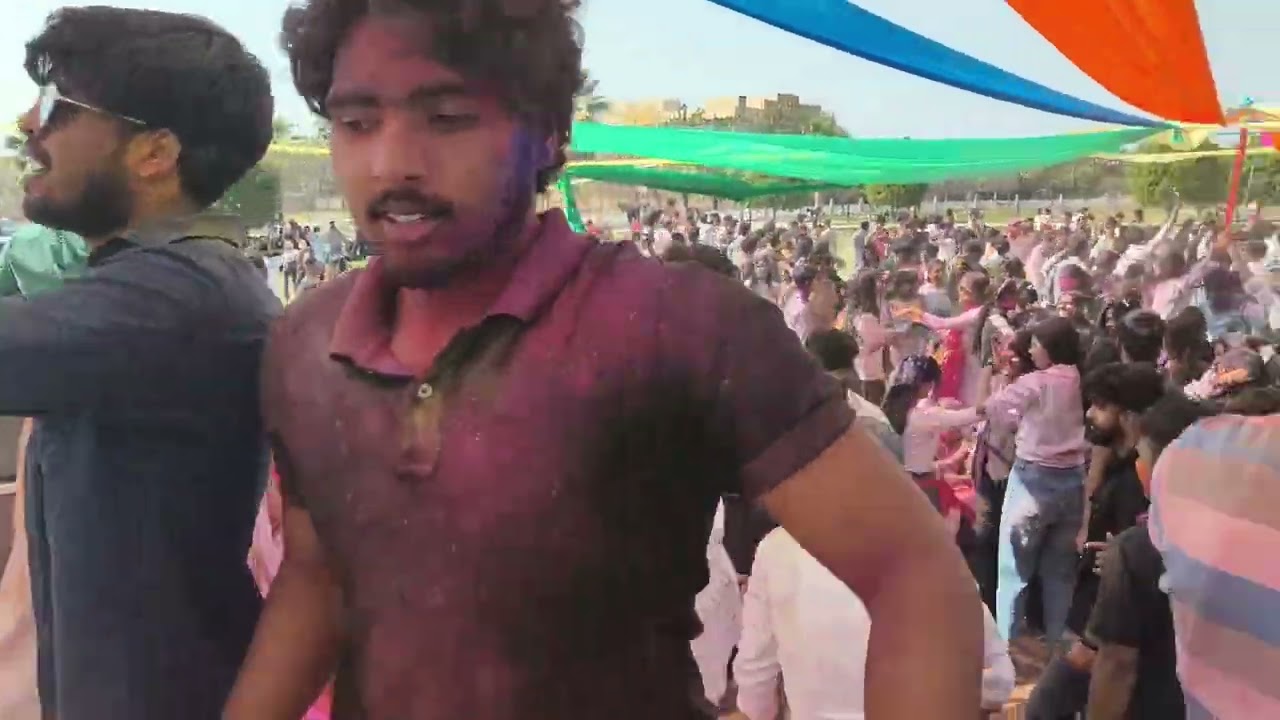 College Holiii 😎 #college #holi 