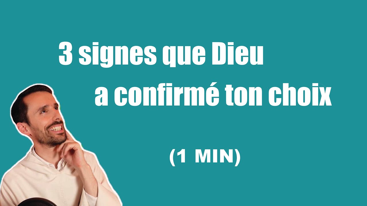 3 signes que Dieu a confirm&eacute; ton choix