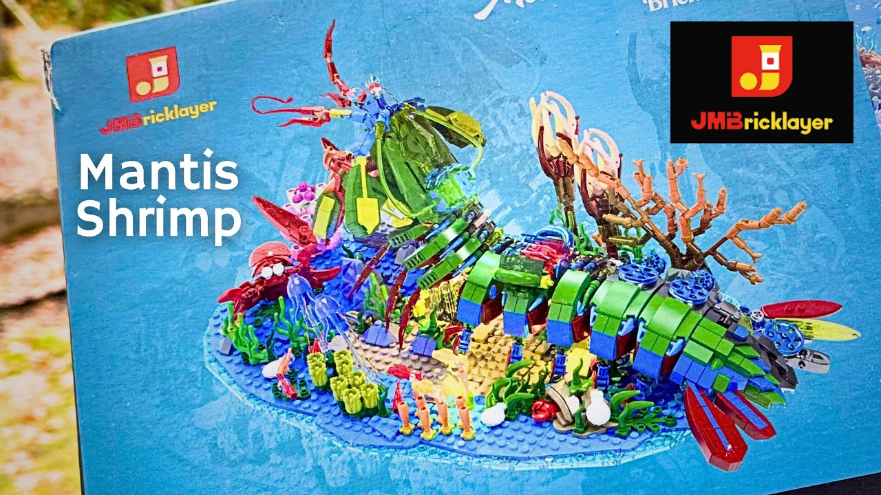 Распаковка: JMBricklayer MANTIS SHRIMP с комплектом из 15 светодиодов (1843 предмета) 70013 Полум...