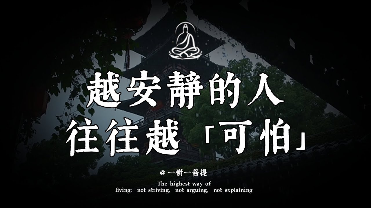 沉默不是軟弱，而是降維打擊！當你學會控制音量，你就控制了整個人生。|一樹一菩提 #覺醒 #禪悟人生 #人生感悟 #情感 #佛法 #正能量 #菩提解脫道 #心靈成長 #禅意生活 #人生感悟