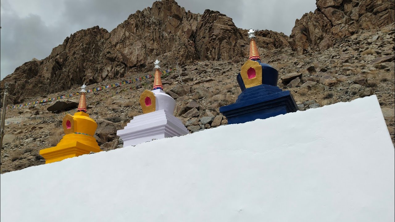 Exploring Gangles Gonpa⛰️ | Hidden Monastery in Ladakh | Glacier Water & Buddha